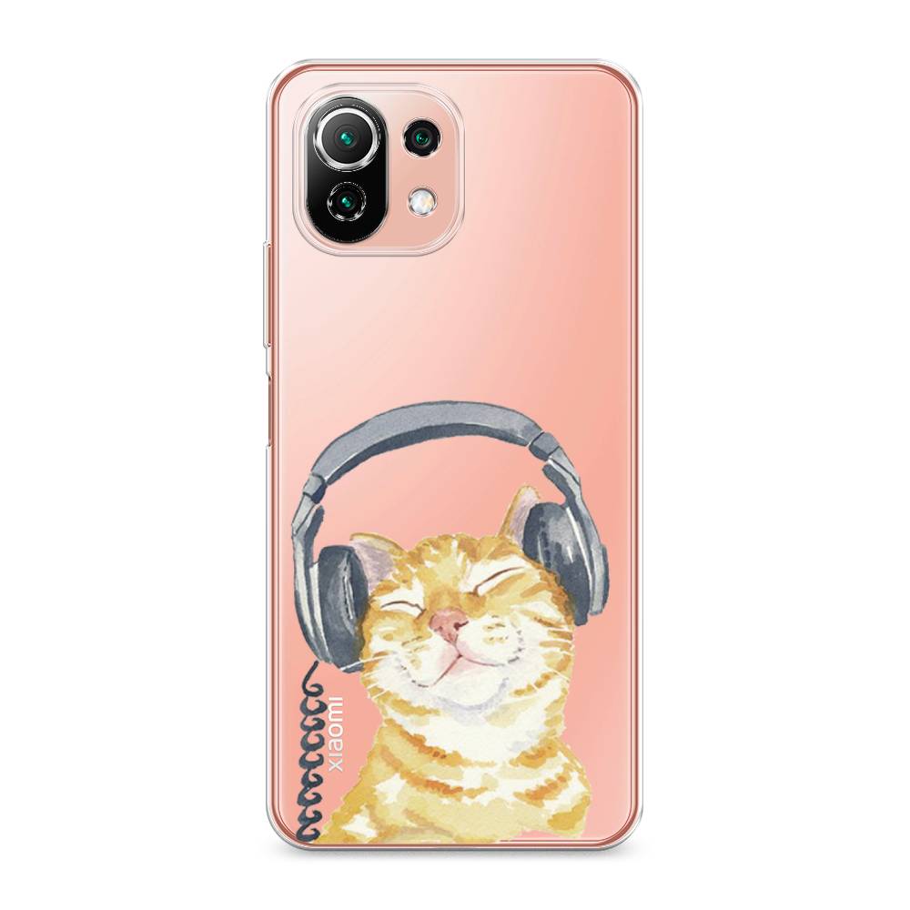 

Силиконовый чехол "Кот меломан" на Xiaomi Mi 11 Lite, Кот меломан