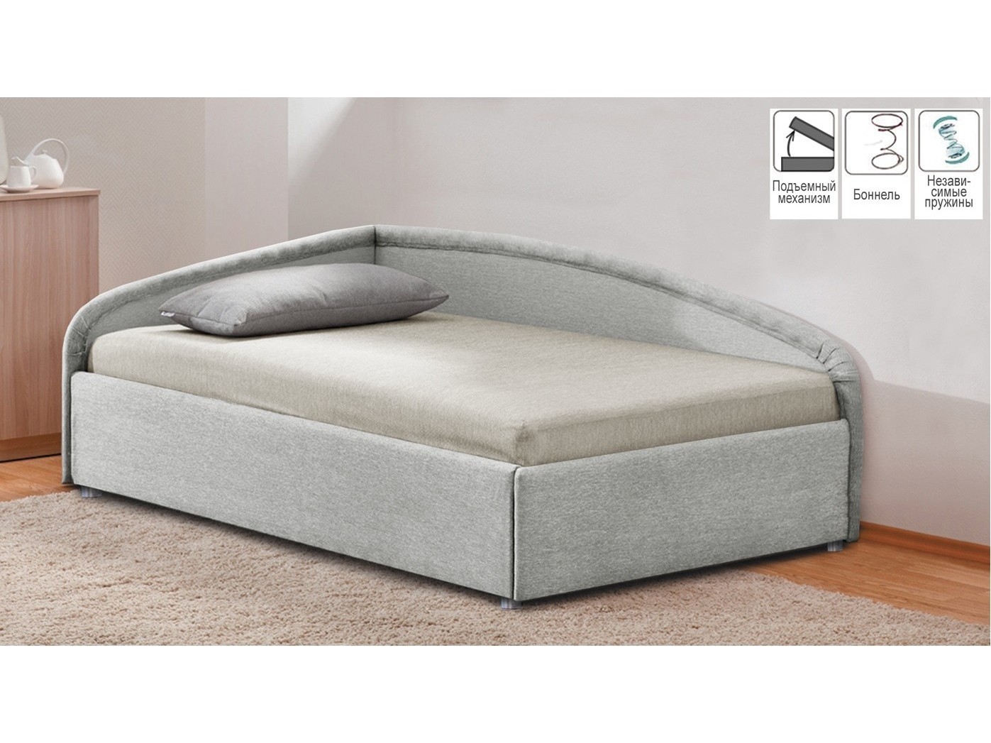 

Тахта Угловая мягкая спинка 120 (Боннель)