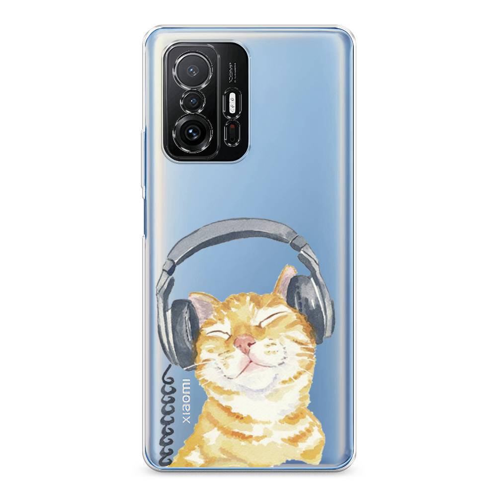 

Силиконовый чехол "Кот меломан" на Xiaomi Mi 11T Pro, Кот меломан