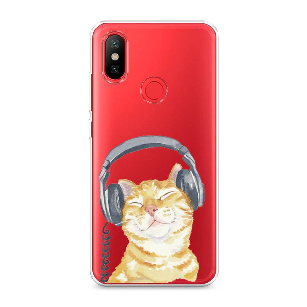 

Силиконовый чехол "Кот меломан" на Xiaomi Mi 6X, Кот меломан