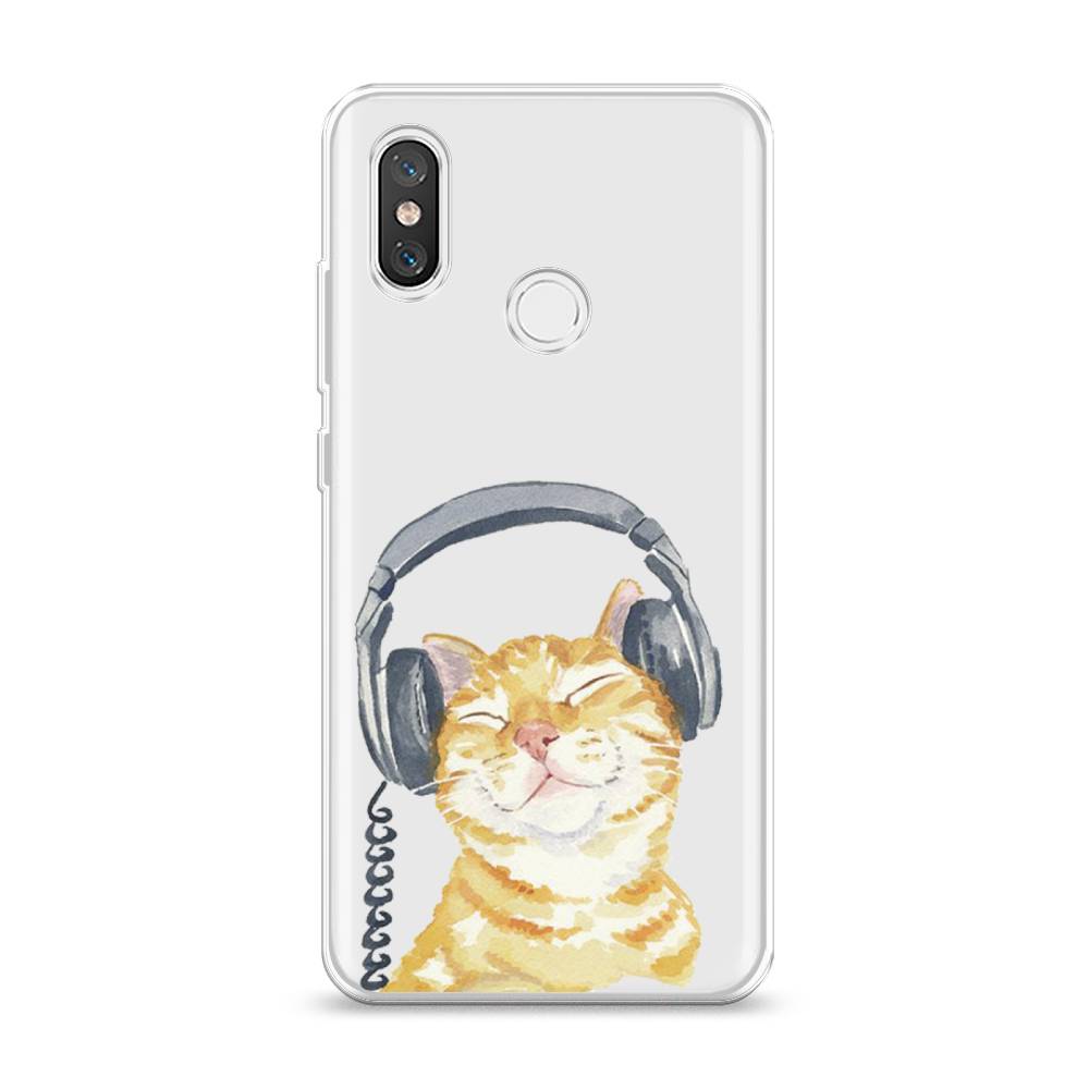 

Силиконовый чехол "Кот меломан" на Xiaomi Mi 8, Кот меломан