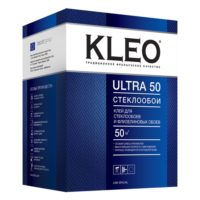 Клей KLEO Ultra для стеклообоев и флизелина 500 г