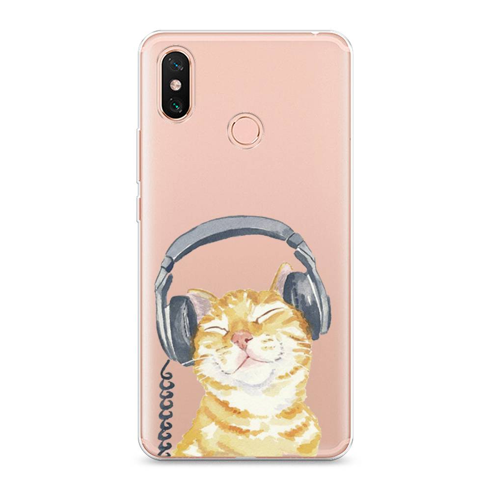 

Силиконовый чехол "Кот меломан" на Xiaomi Mi Max 3, Кот меломан
