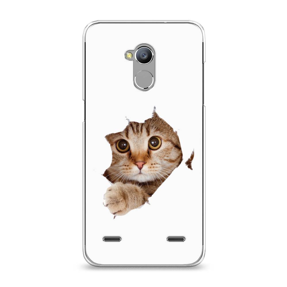 

Чехол на ZTE Blade V7 Lite "Кот и бумага", Белый;коричневый, 130450-1
