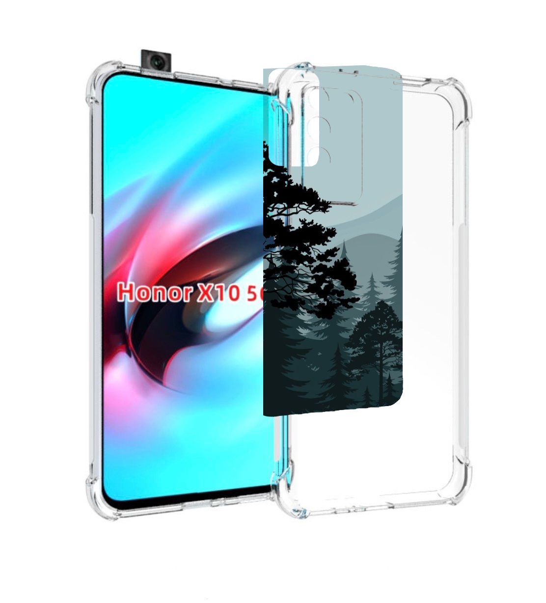 

Чехол MyPads темный лесочек для Honor X10, Прозрачный, Tocco