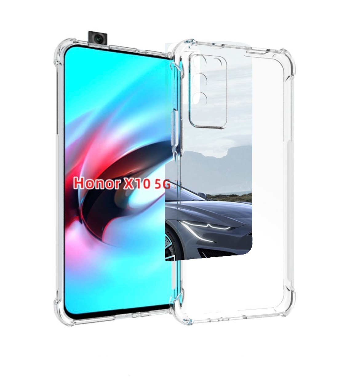 

Чехол MyPads тесла tesla 2 мужской для Honor X10, Прозрачный, Tocco