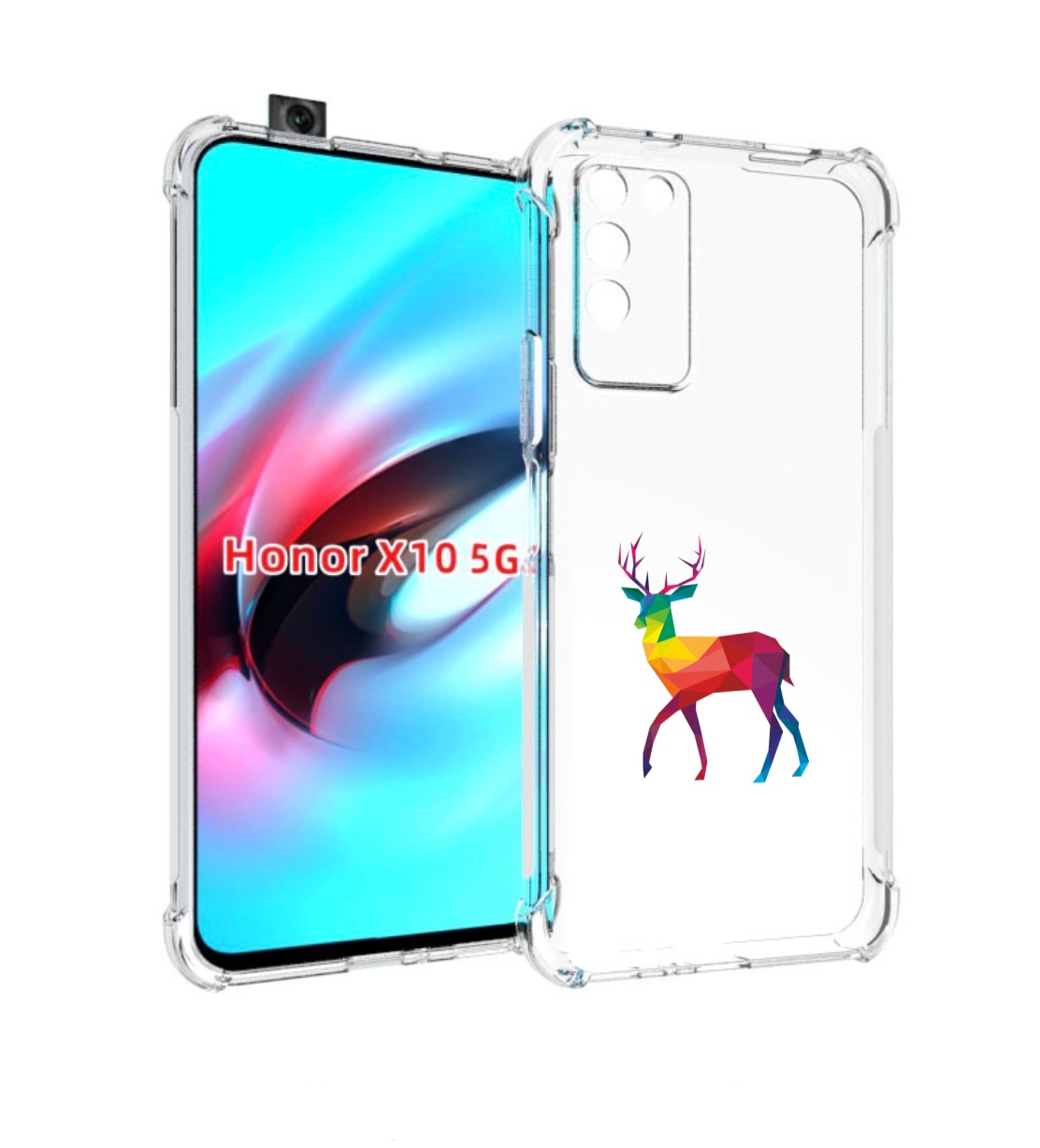 

Чехол MyPads геометрический олень для Honor X10, Прозрачный, Tocco