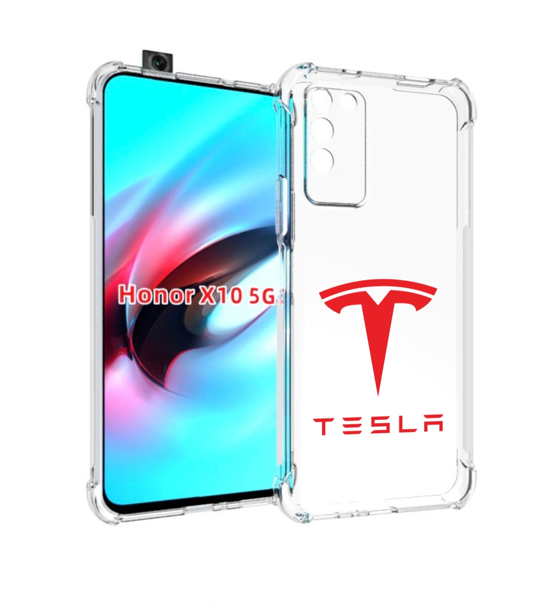 

Чехол MyPads тесла-4 для Honor X10, Прозрачный, Tocco
