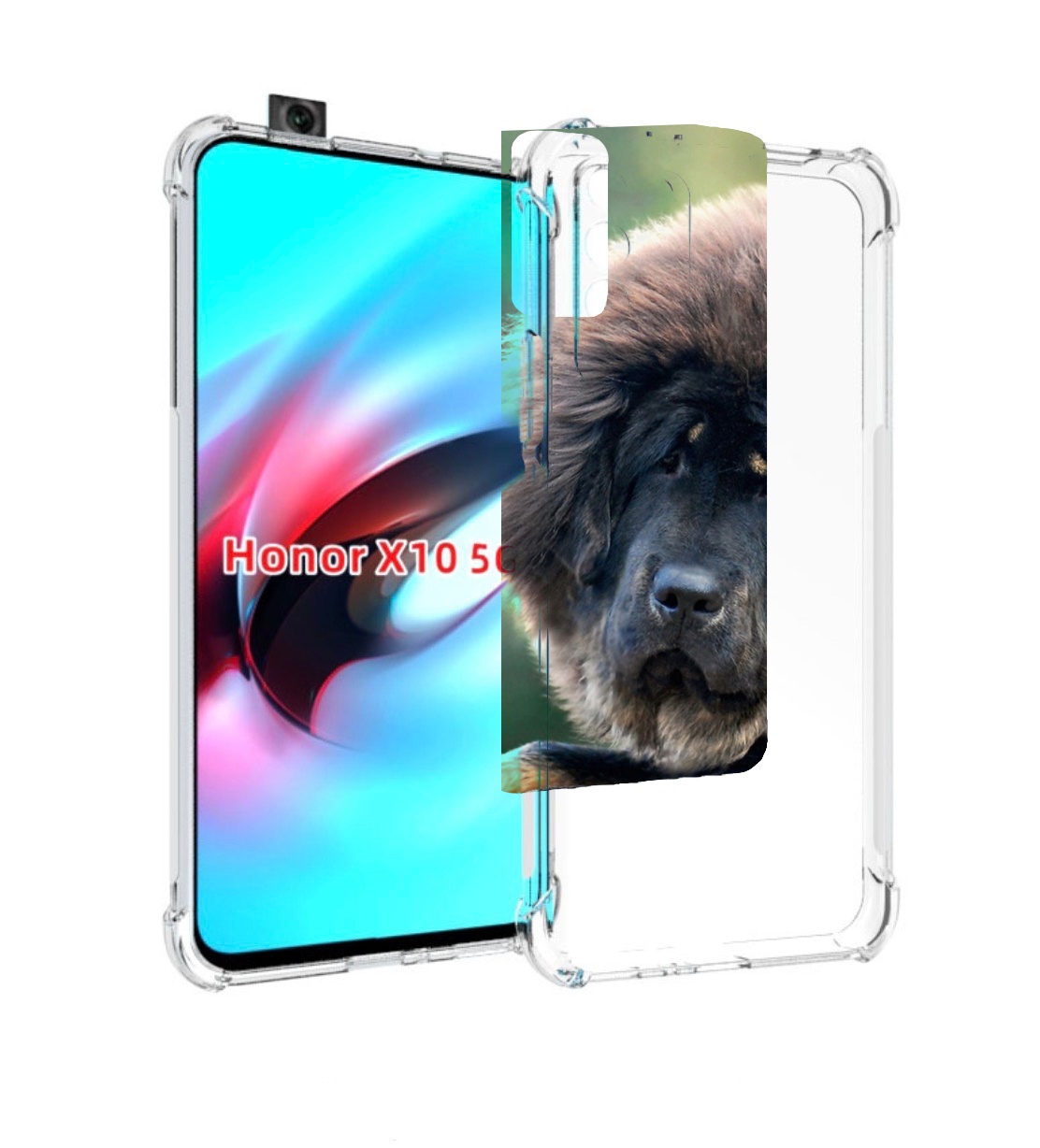 

Чехол MyPads тибетскии мастиф для Honor X10, Прозрачный, Tocco