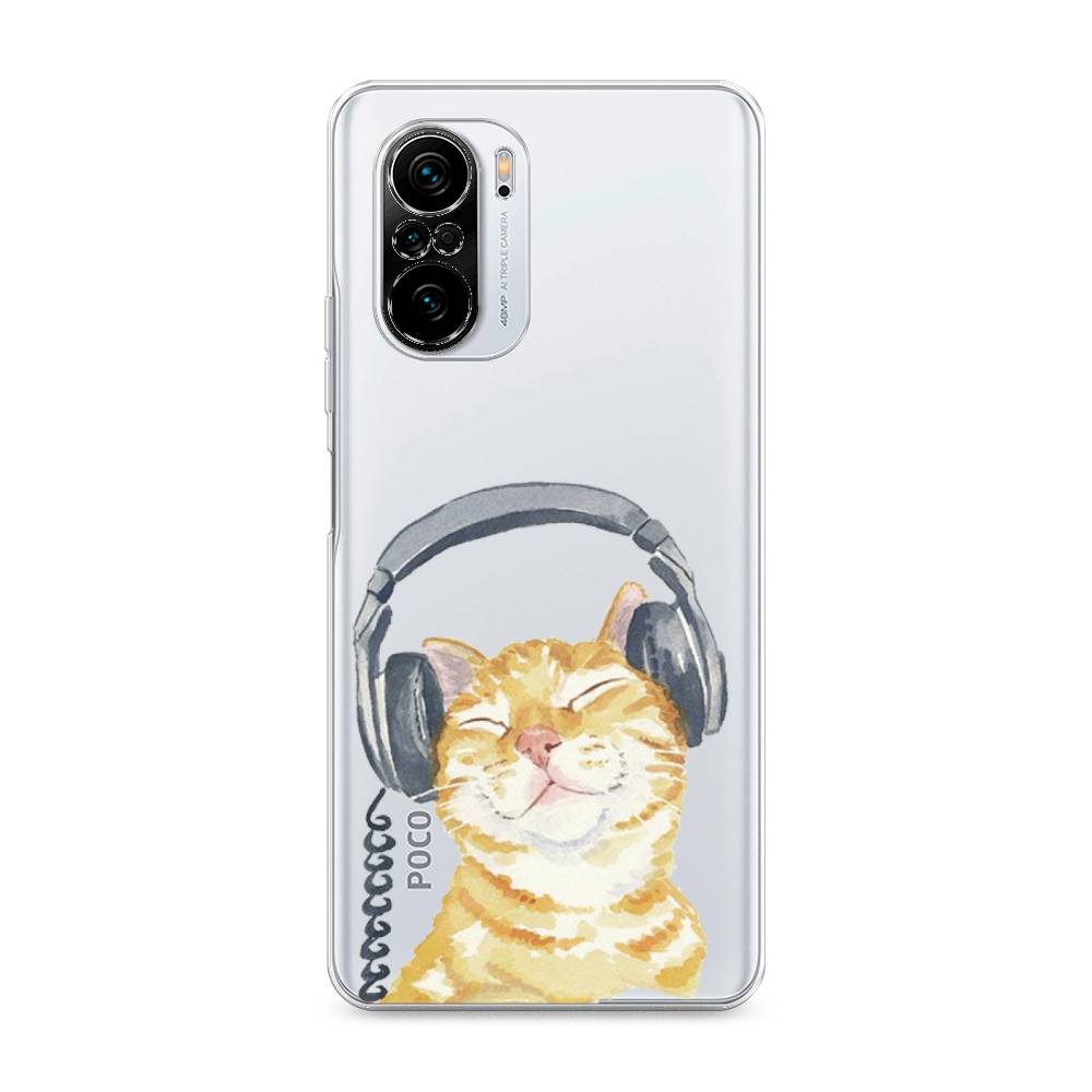 

Силиконовый чехол "Кот меломан" на Xiaomi Poco F3, Кот меломан