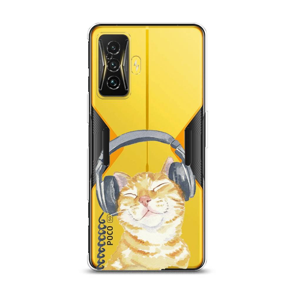 

Силиконовый чехол "Кот меломан" на Xiaomi Poco F4 GT, Кот меломан