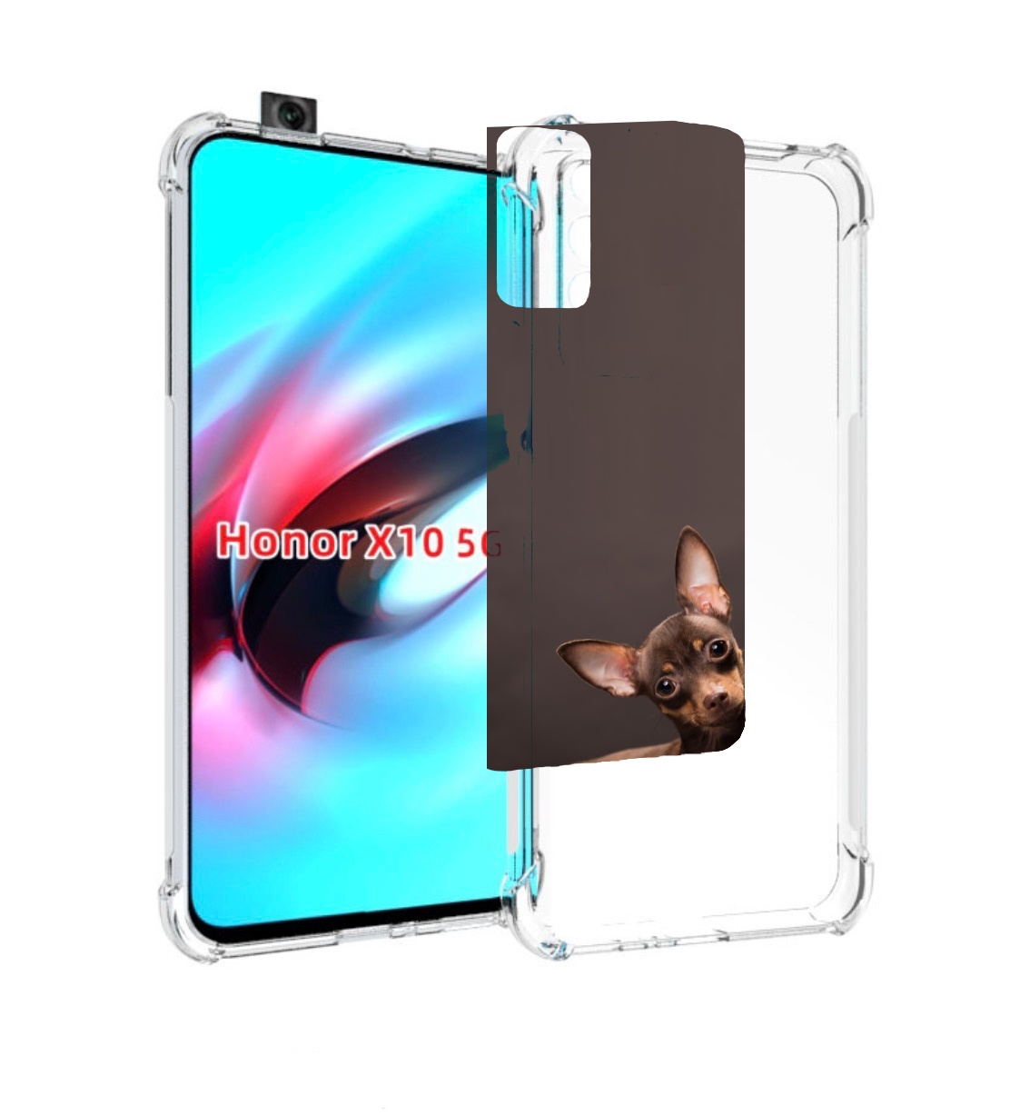 

Чехол MyPads тои терьер для Honor X10, Прозрачный, Tocco