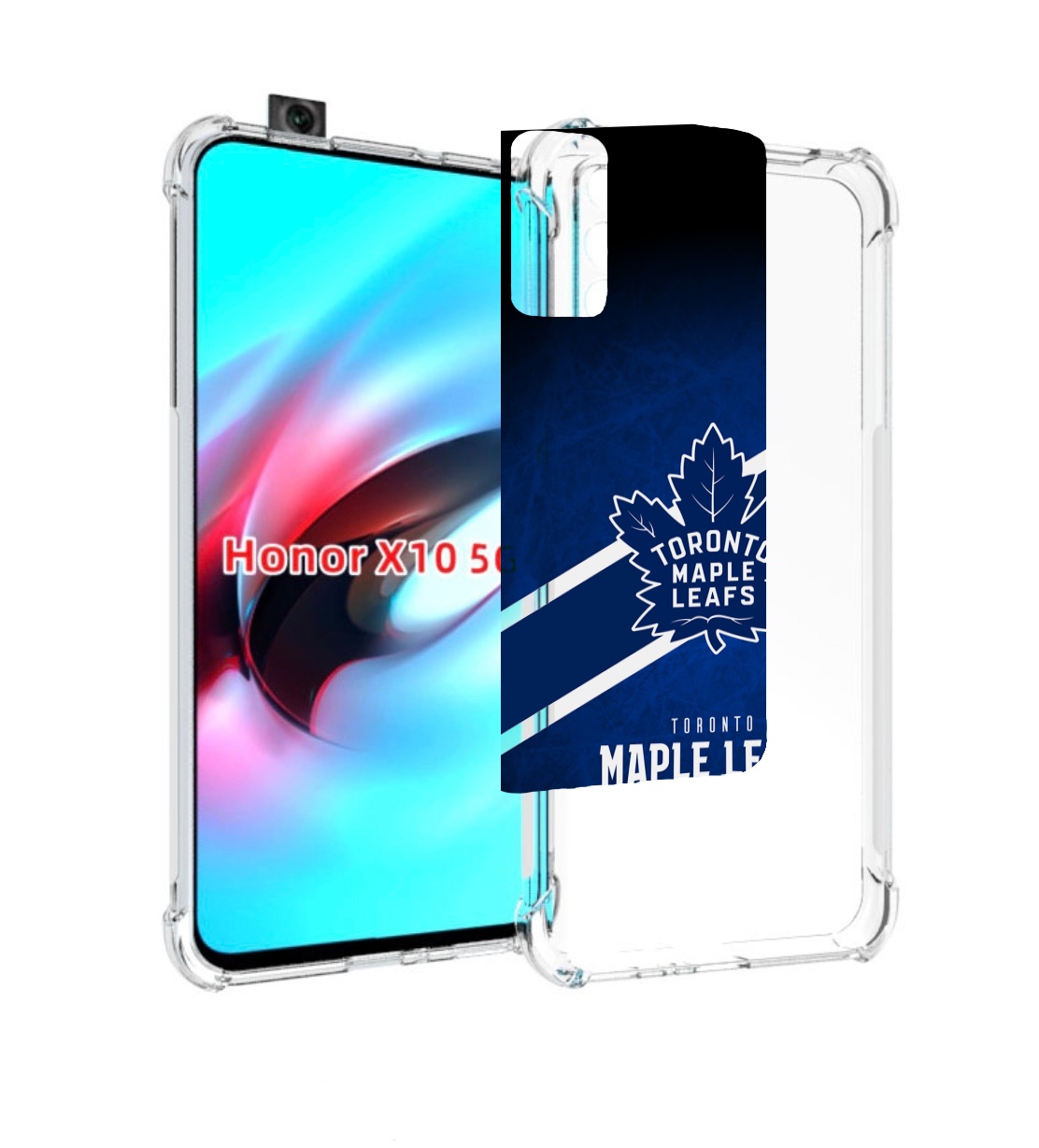 

Чехол MyPads торонто-меипл-лифс для Honor X10, Прозрачный, Tocco