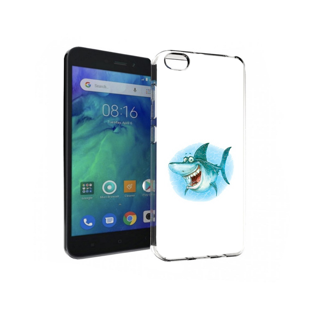 

Чехол MyPads Tocco для Xiaomi Redmi Go веселая акула, Прозрачный, Tocco