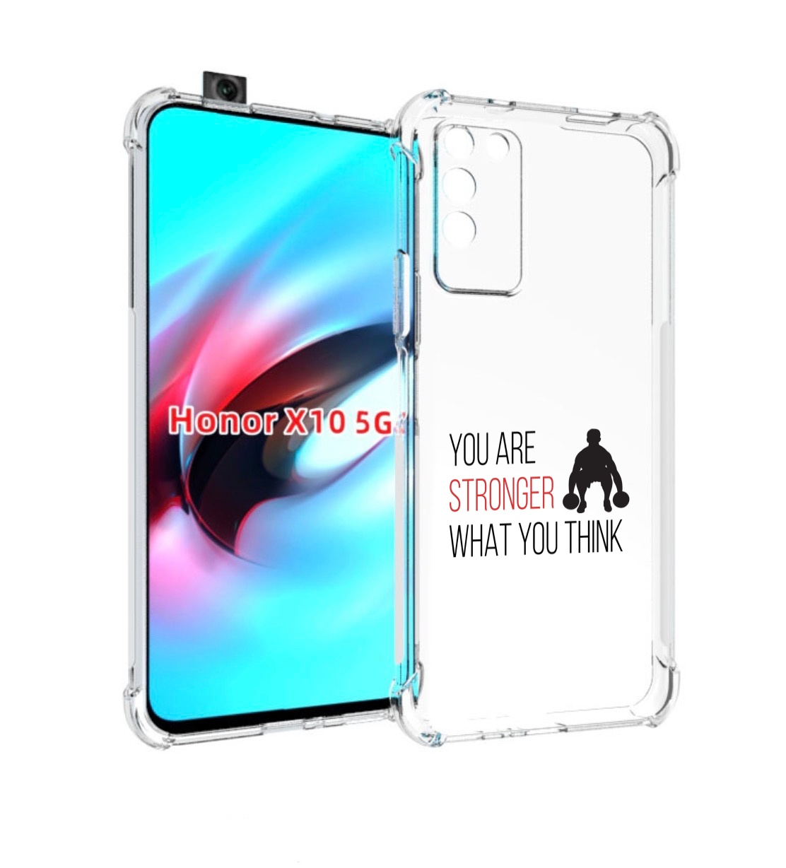 

Чехол MyPads ты-сильнее-чем-думаешь для Honor X10, Прозрачный, Tocco