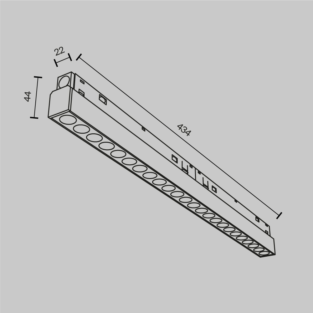 

Трековый магнитный светильник Maytoni Points TR031-2-24W3K-B, LED, 24W