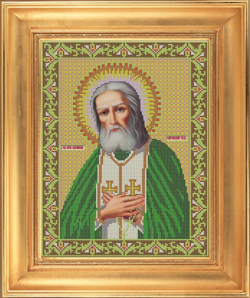

Вышивка бисером GALLA COLLECTION Икона СЕРАФИМ САРОВСКИЙ 25х32 см, арт.И025