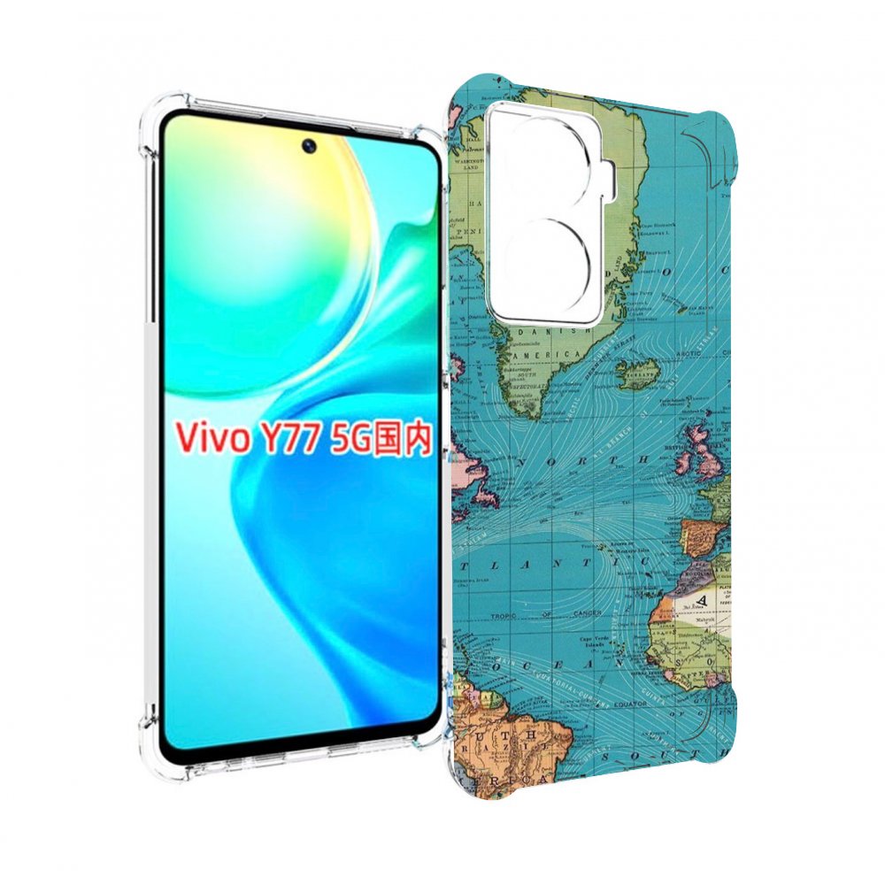 

Чехол MyPads старая карта земли для Vivo Y77 5G, Прозрачный, Tocco