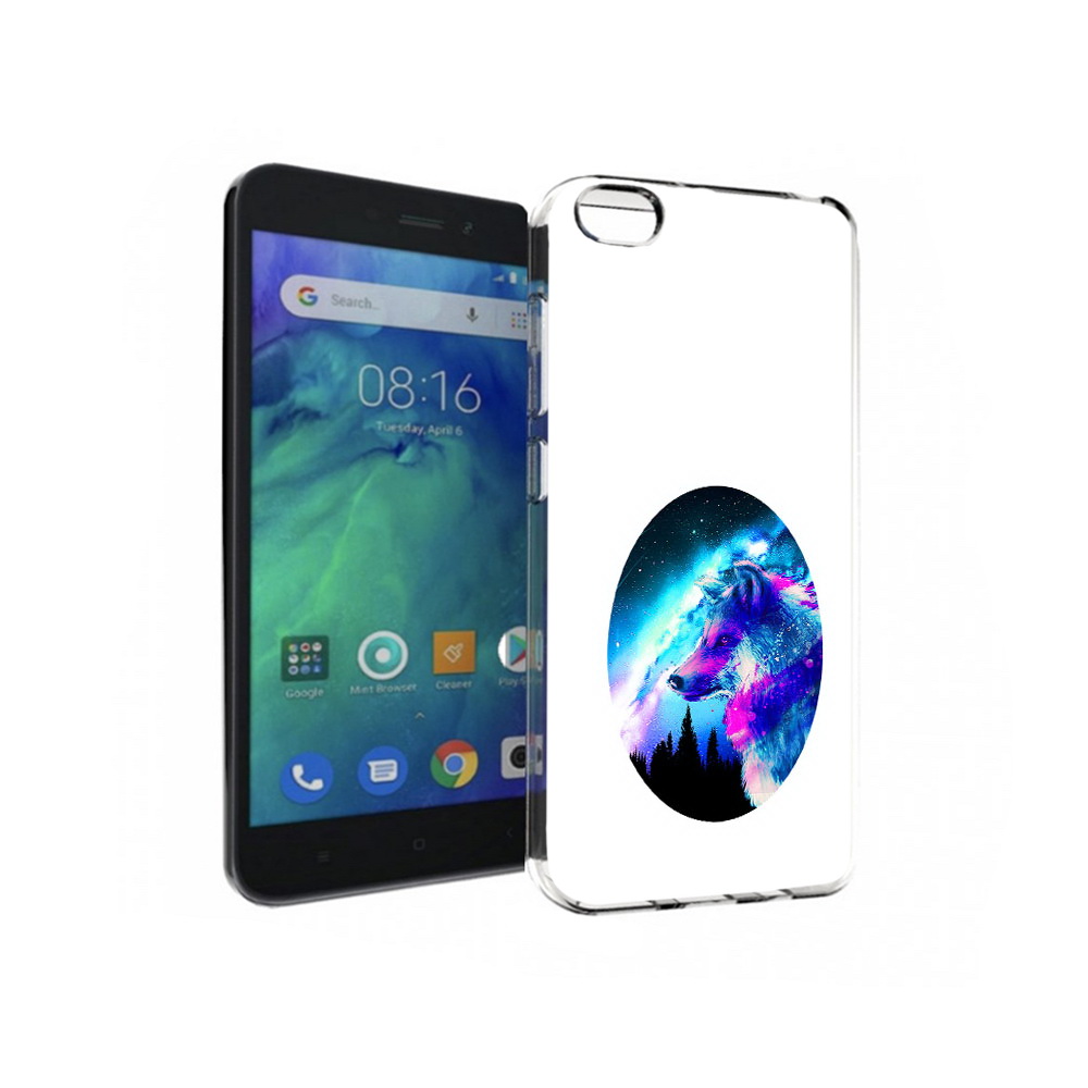 

Чехол MyPads Tocco для Xiaomi Redmi Go голубой волк, Прозрачный, Tocco