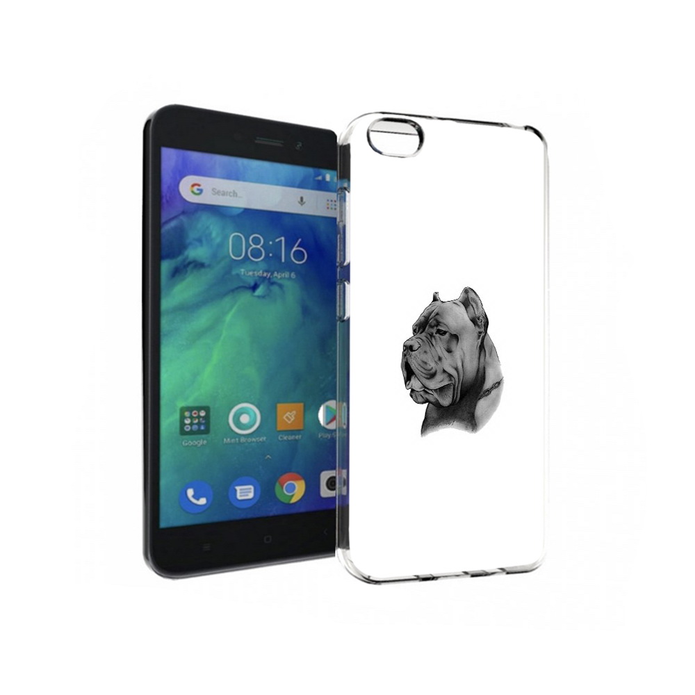 

Чехол MyPads Tocco для Xiaomi Redmi Go грозный бульдог, Прозрачный, Tocco
