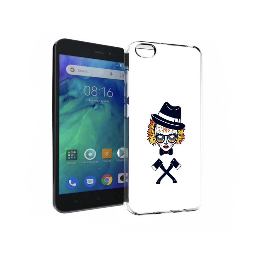 Чехол MyPads Tocco для Xiaomi Redmi Go девушка в маске с топорами рисунок