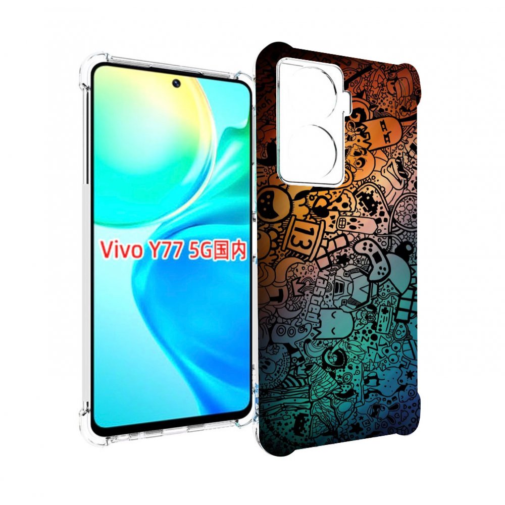 

Чехол MyPads стикеты в тени для Vivo Y77 5G, Прозрачный, Tocco