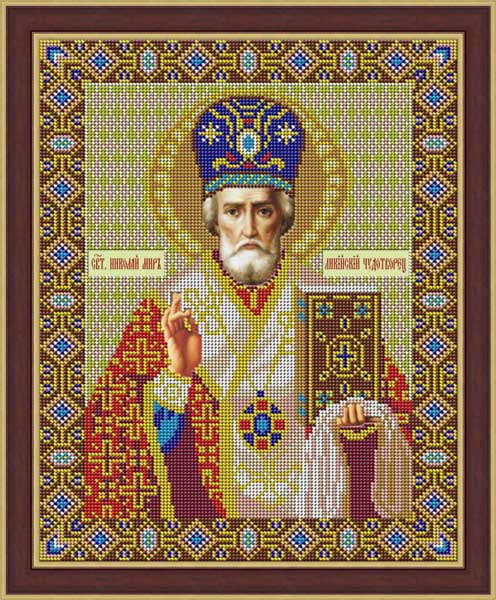 

Набор для вышивания бисером GALLA COLLECTION И 056 Икона Николай Чудотворец 26х32 см, арт.