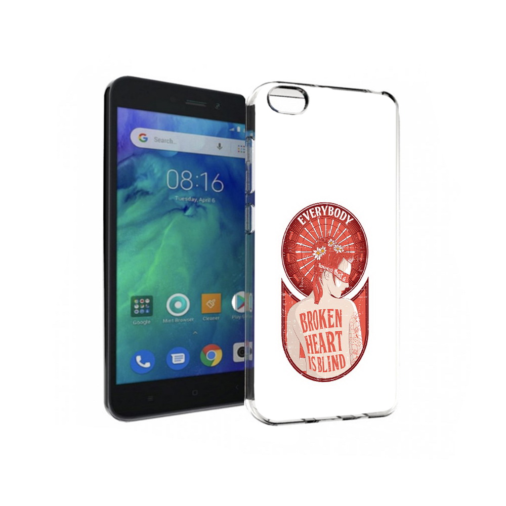 

Чехол MyPads Tocco для Xiaomi Redmi Go девушка разбитое сердце, Прозрачный, Tocco