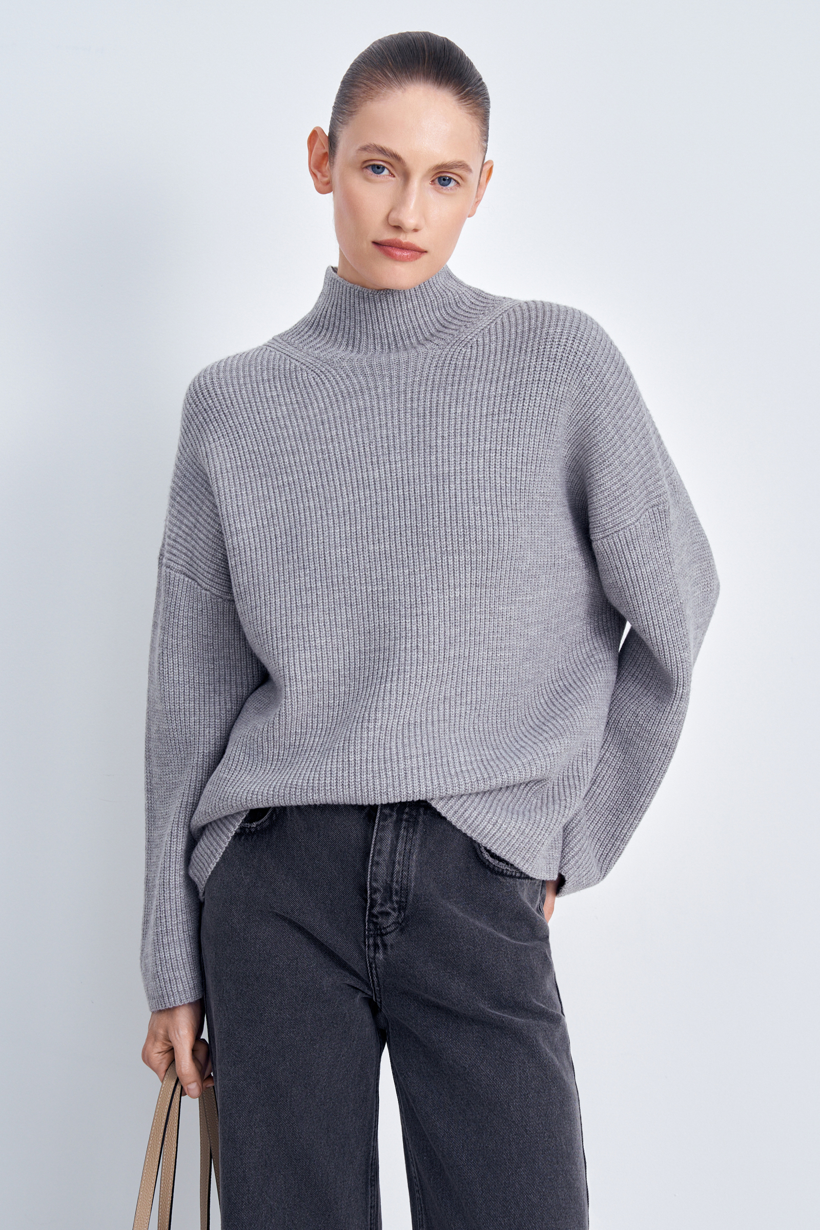 

Джемпер женский Finn Flare FAE11143 серый S, FAE11143