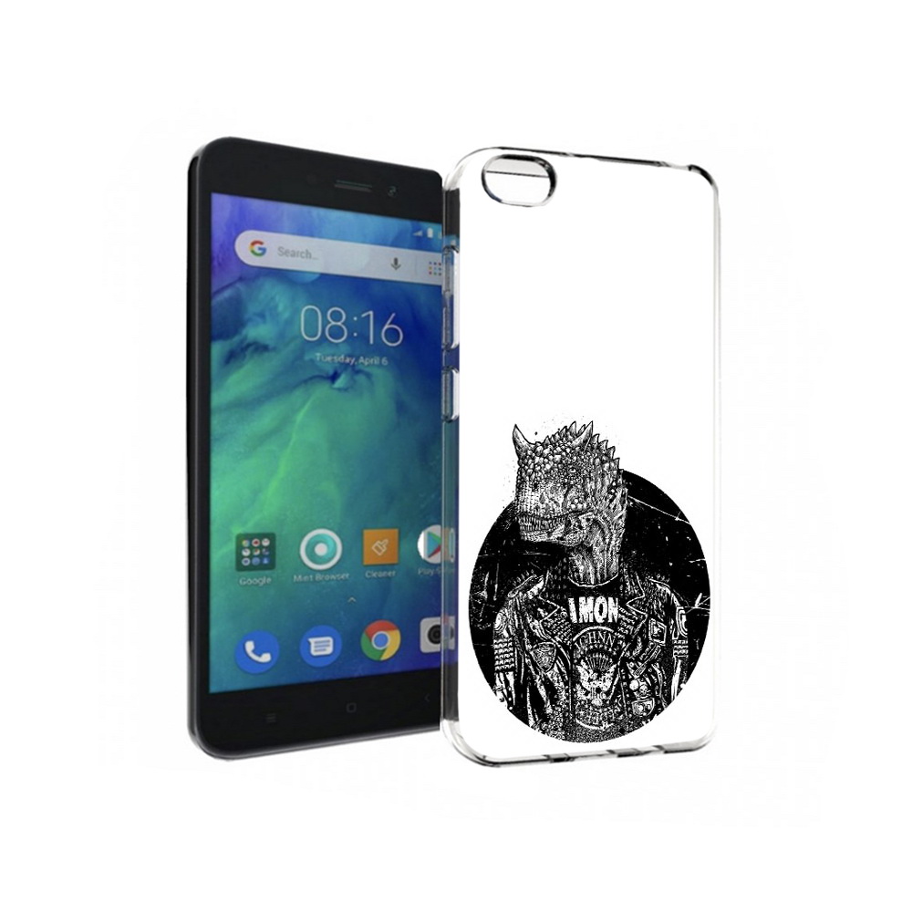 

Чехол MyPads Tocco для Xiaomi Redmi Go динозавр в куртке, Прозрачный, Tocco