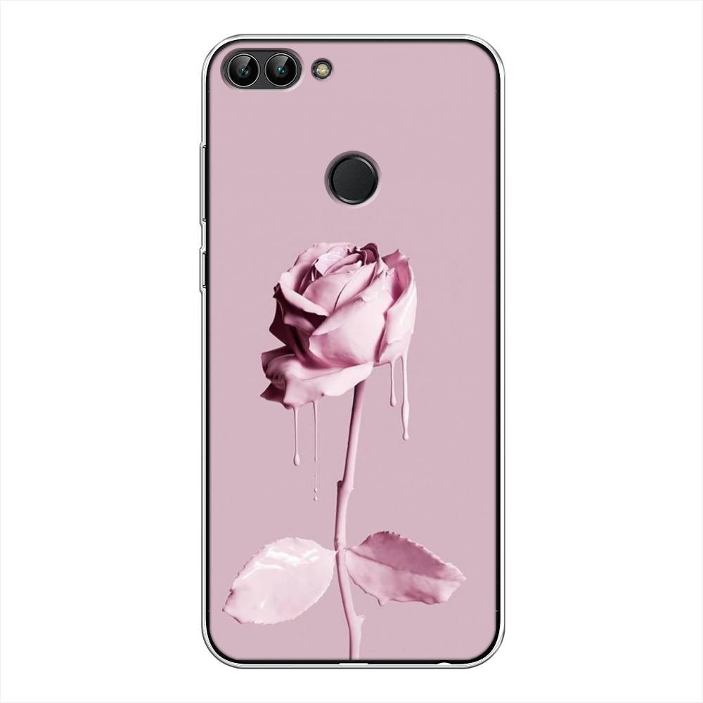 

Чехол Awog на Huawei P Smart "Роза в краске", Белый;розовый, 64050-8