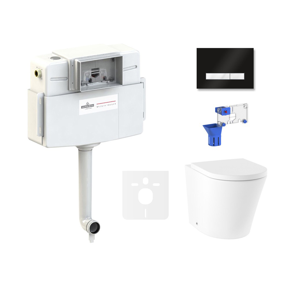 

Комплект 5 в 1 Lavinia Boho Biore 87551041, премиум со стеклянной клавишей, Белый, Комплект унитазов Lavinia Boho 5 в 1: Biore Wallhung, кор.крепления, прямоугольная клавиша