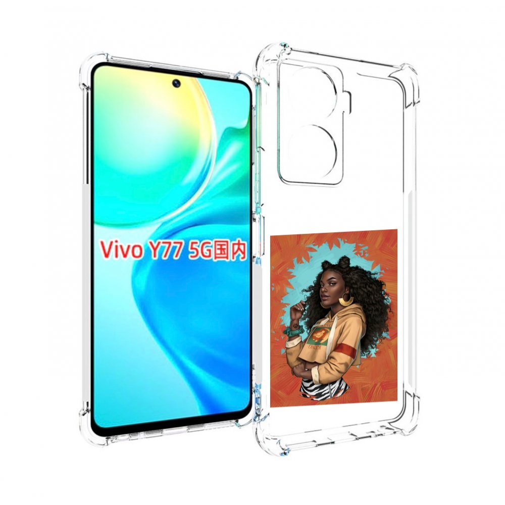 

Чехол MyPads темная-девушка женский для Vivo Y77 5G, Прозрачный, Tocco