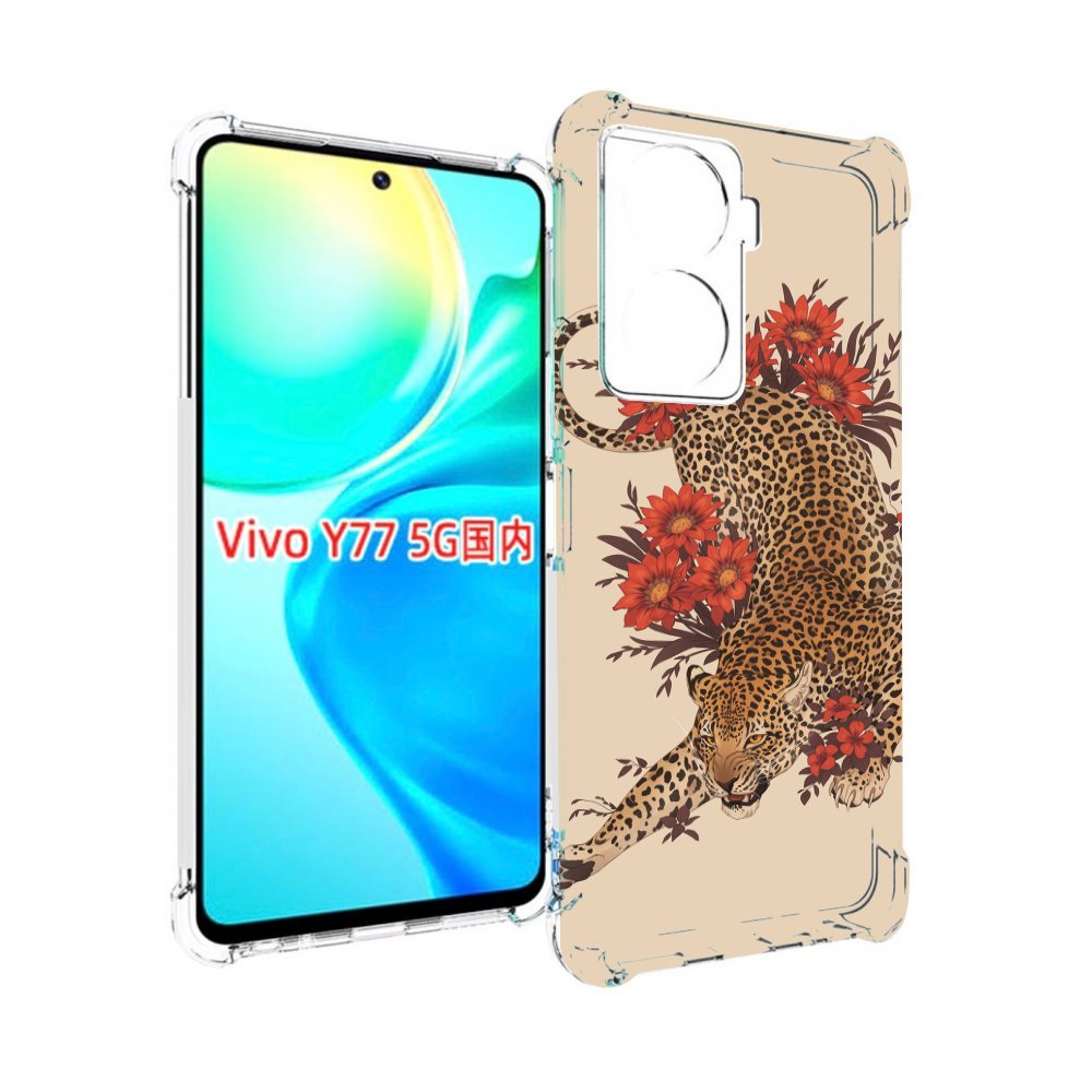 

Чехол MyPads тигр-из-цветов для Vivo Y77 5G, Прозрачный, Tocco