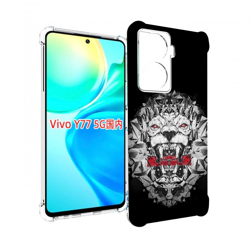 

Чехол MyPads тигр-с-гранями-черно-белый для Vivo Y77 5G, Прозрачный, Tocco