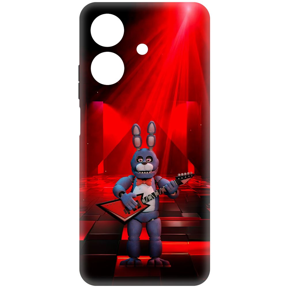

Чехол-накладка Krutoff Soft Case ФНАФ - Бонни с гитарой для Realme Note 60X черный