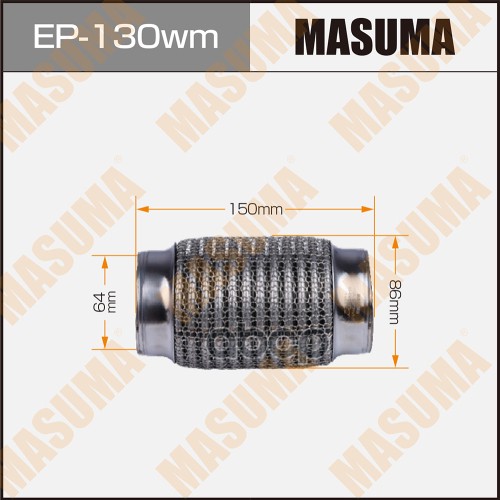 

Гофра глушителя 3-х слойная 64х150 3-х слойная, wiremesh, interlock, 64х150 MASUMA EP-130w