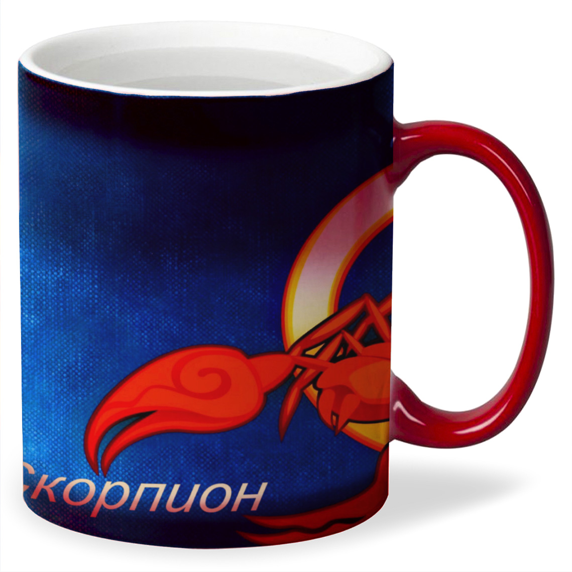 

Кружка CoolPodarok Знаки Зодиака Скорпион Синий фон Надпись