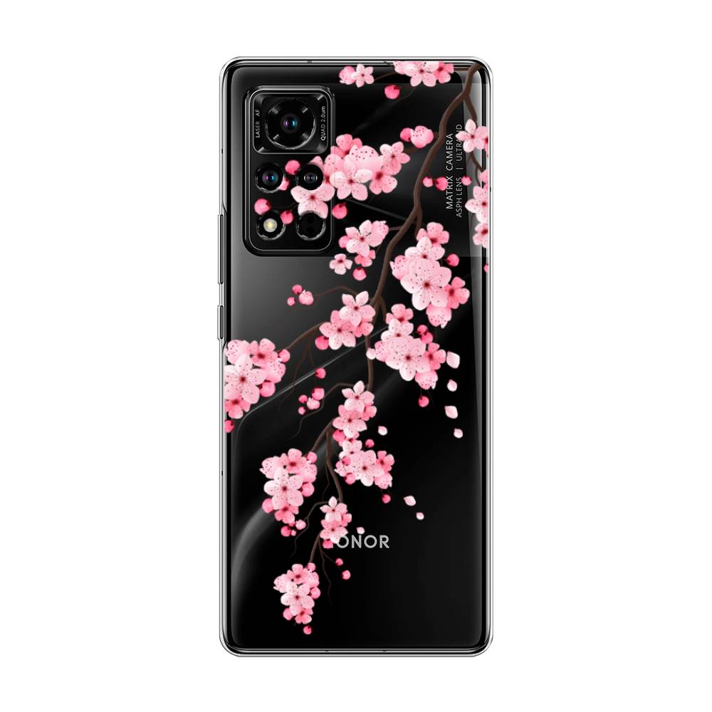 фото Чехол awog "розовая сакура" для honor v40