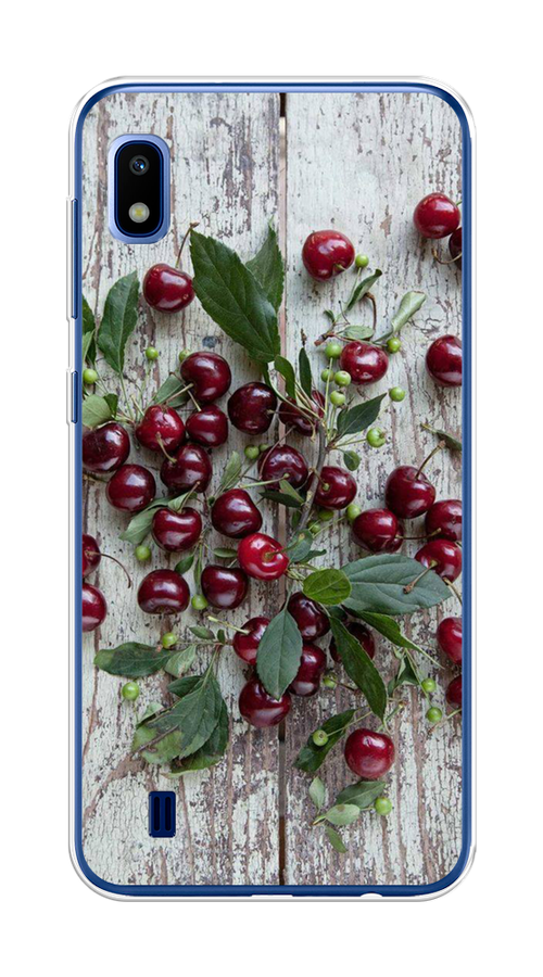 

Чехол на Samsung Galaxy A10 "Вишня", Бордовый;зеленый;серый, 27950-1