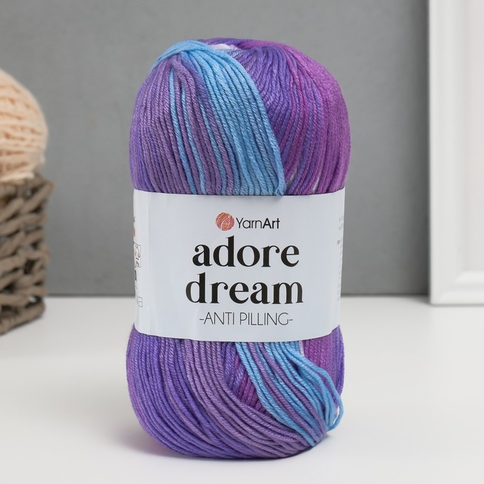 

Пряжа для вязания YarnArt Adore Dream, 100% акрил 280м/100г, 1056 фиолетовый-суровый
