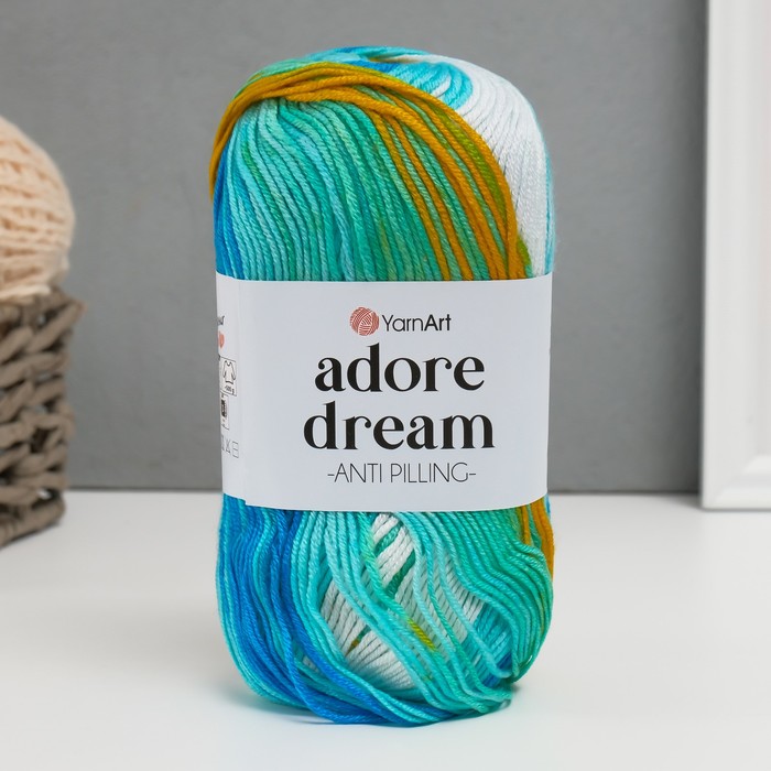 

Пряжа для вязания YarnArt Adore Dream, 100% акрил 280м/100г, 1059 синий-бирюза