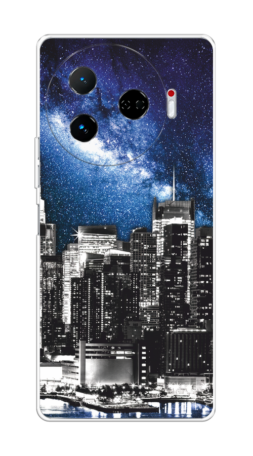 

Чехол на Tecno Camon 30 Pro 5G "Космический Нью-Йорк", Синий;серый, 305150-1