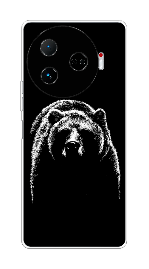 

Чехол на Tecno Camon 30 Pro 5G "Медведь в ночи", Белый;черный, 305150-1