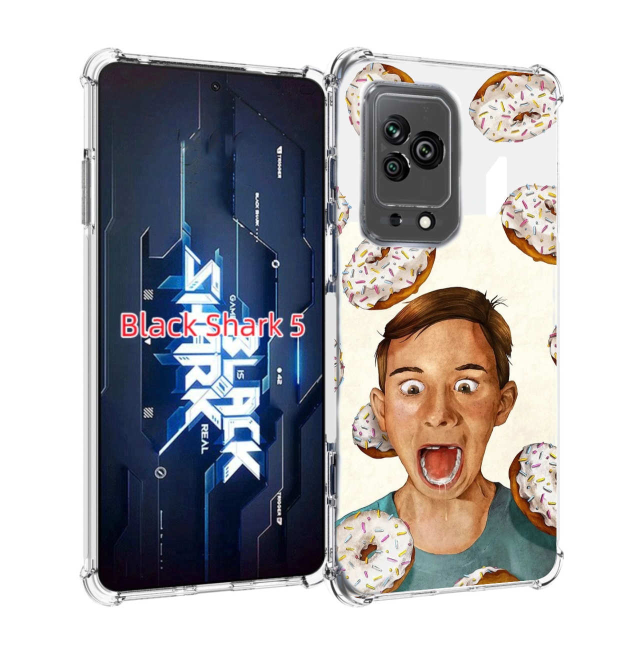 

Чехол MyPads Бешенные-пончики для Xiaomi Black Shark 5, Прозрачный, Tocco