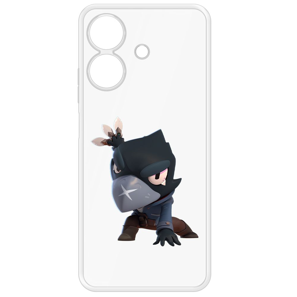 

Чехол-накладка Krutoff Clear Case Brawl Stars-Ворон для Realme Note 60X, Прозрачный
