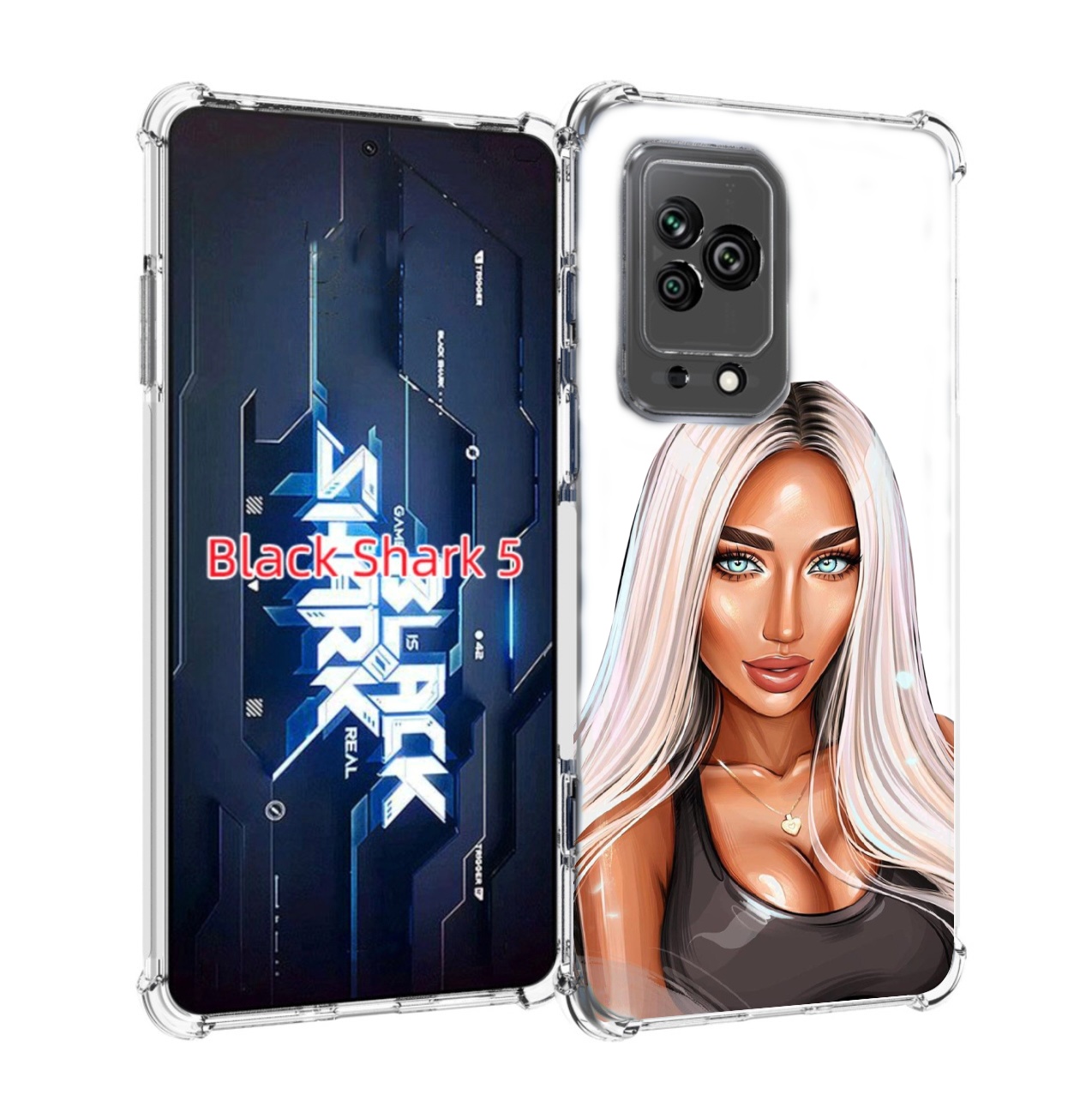 

Чехол MyPads Блондинка женский для Xiaomi Black Shark 5, Прозрачный, Tocco