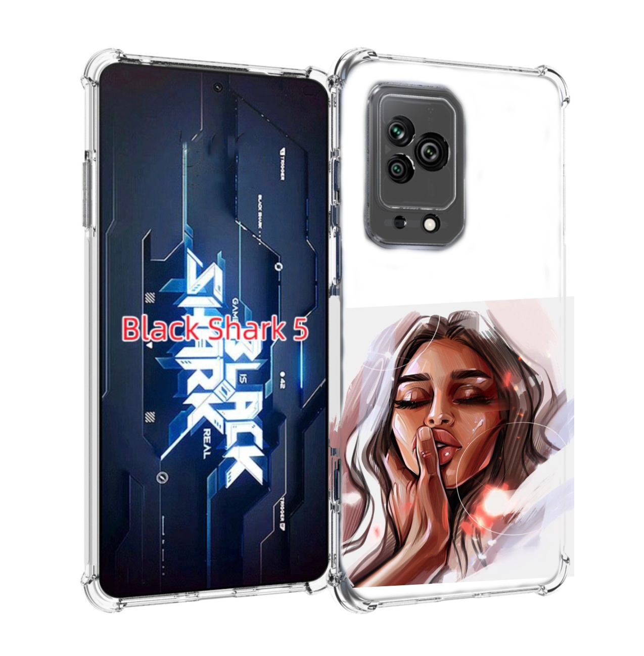 

Чехол MyPads Большие-губы женский для Xiaomi Black Shark 5, Прозрачный, Tocco
