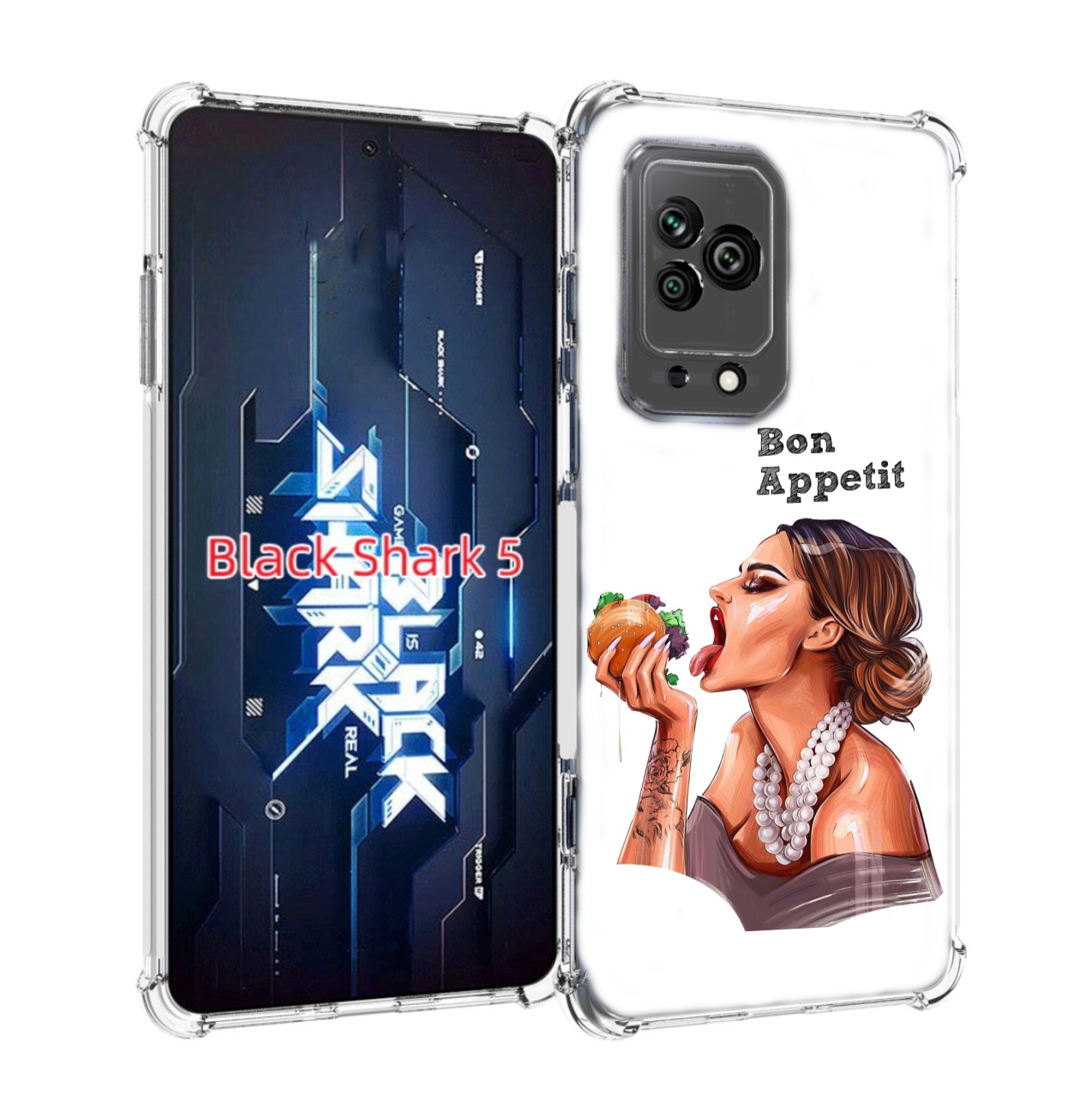 

Чехол MyPads Бон-аппетит для Xiaomi Black Shark 5, Прозрачный, Tocco
