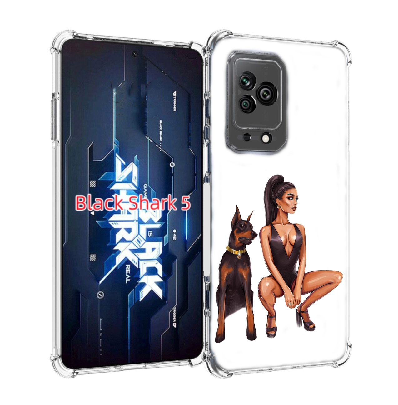 

Чехол MyPads Борзая-девушка для Xiaomi Black Shark 5, Прозрачный, Tocco